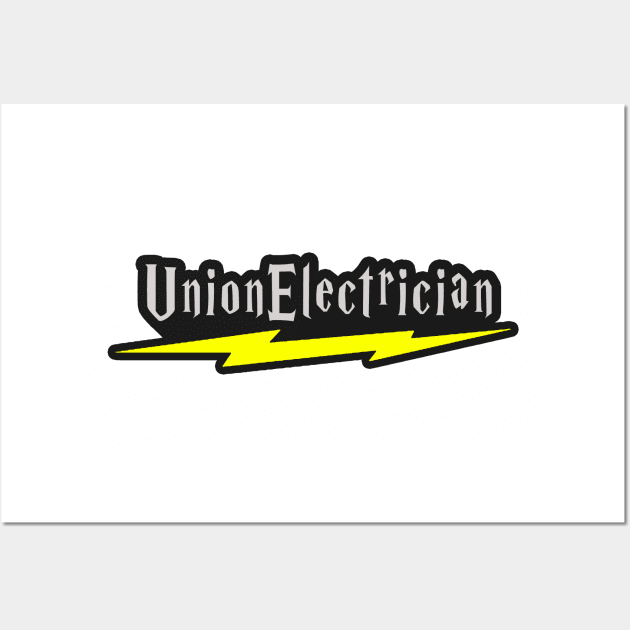 Union Electrician Wizard Wall Art by  The best hard hat stickers 
